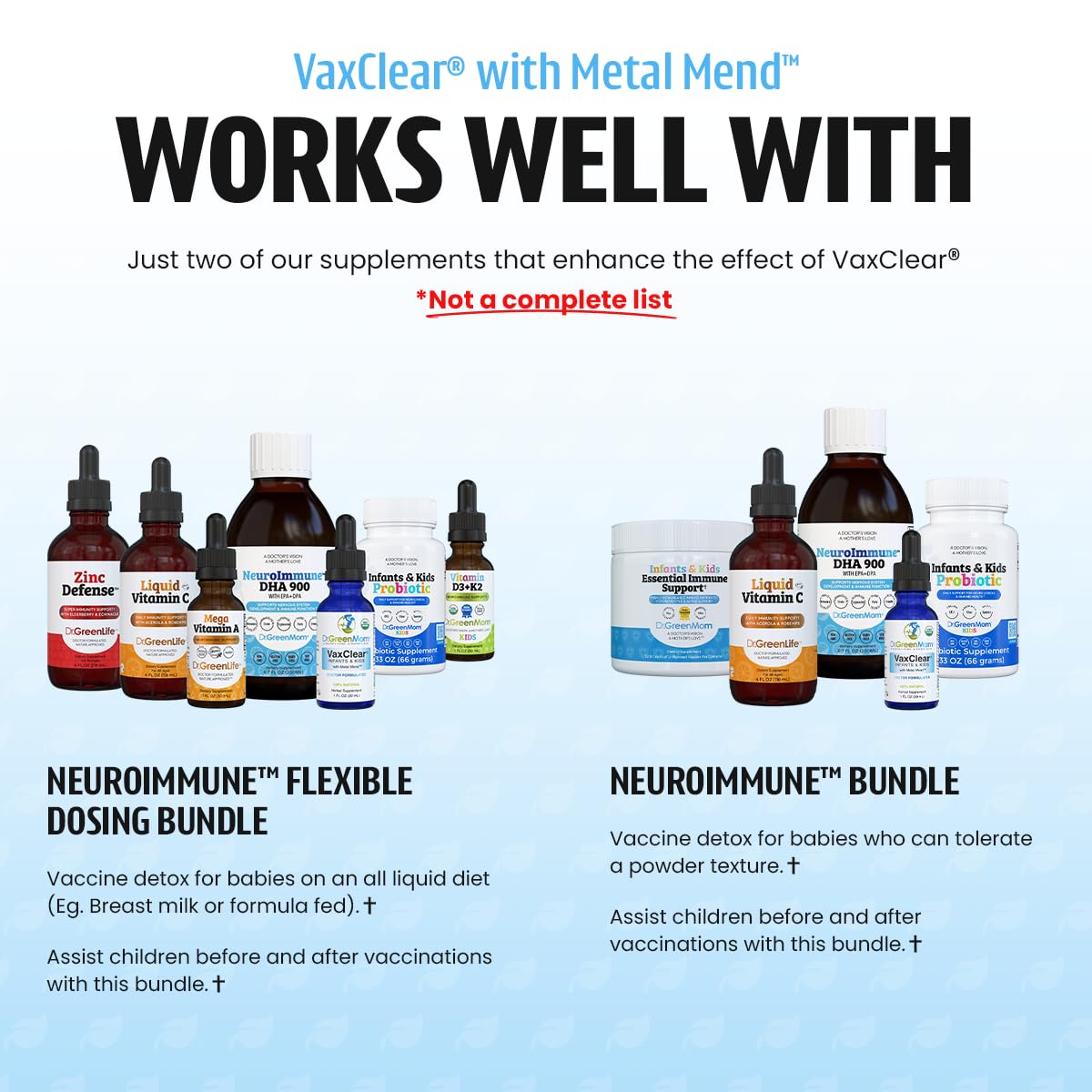 Organic VaxClear with Metal Mend, Herbal Heavy Metal Detox Drops for Kids and Infants with Chlorella, Turmeric, Cilantro and Milk Thistle to Cleanse and Support Immune Response — Amazon image 8