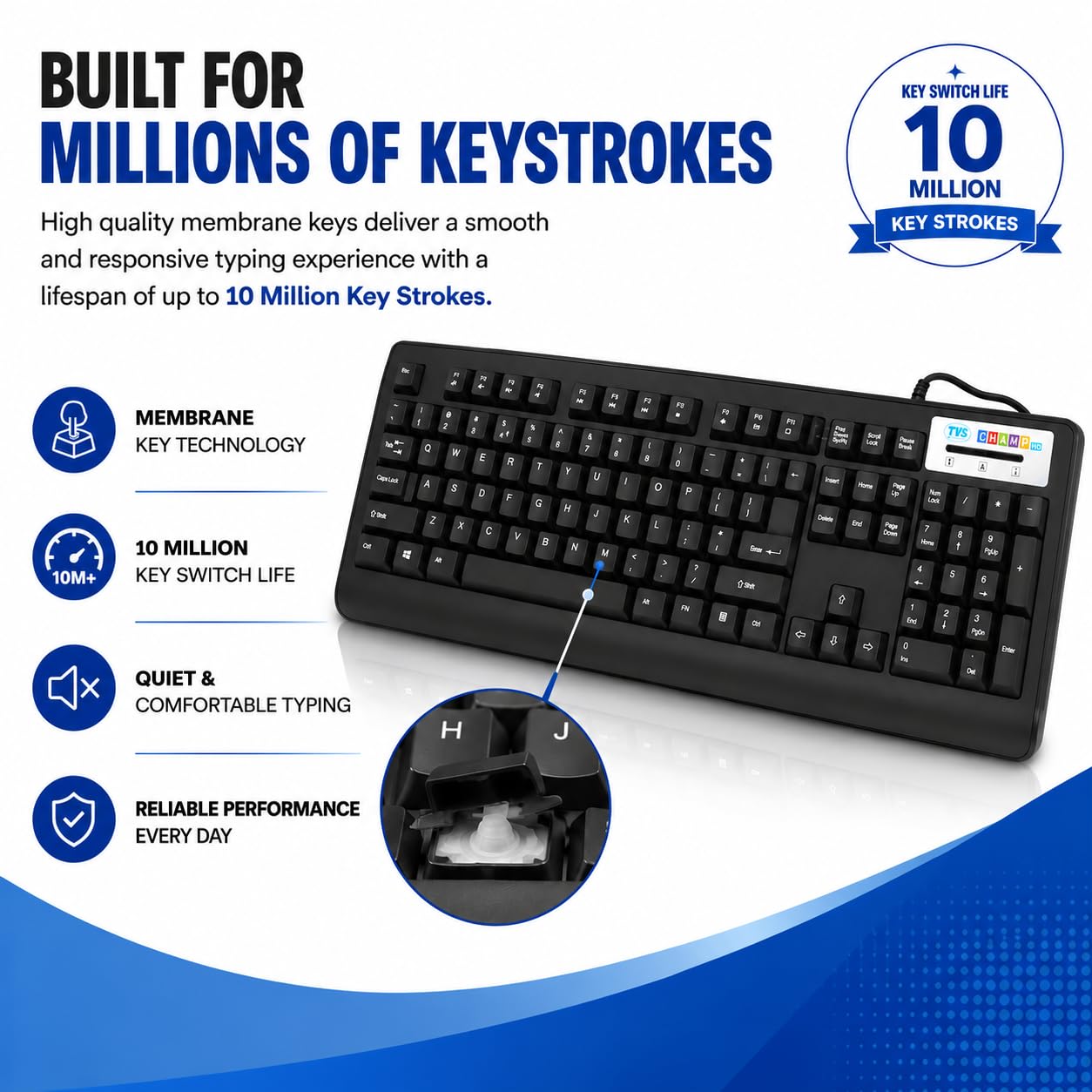 TVS ELECTRONICS Champ HD Keyboard - USB Wired -2 TVS ELECTRONICS Champ HD Keyboard - USB Wired -2