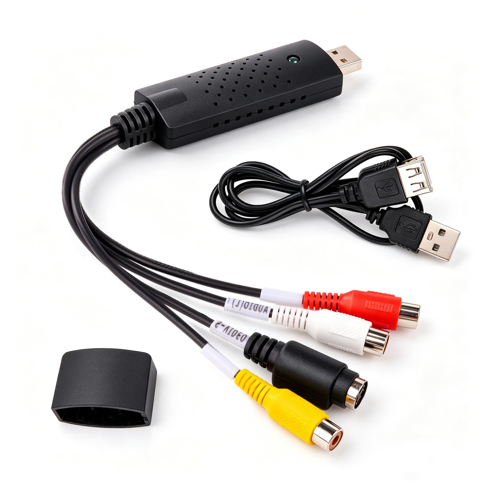 Convertitore VHS in Digitale, VHS to Digital Converter, USB 2.0 Video Grabber, Convertitore Analogico Digitale Acquisizione, per PC, Video, DVD, Windows XP 10/8/7