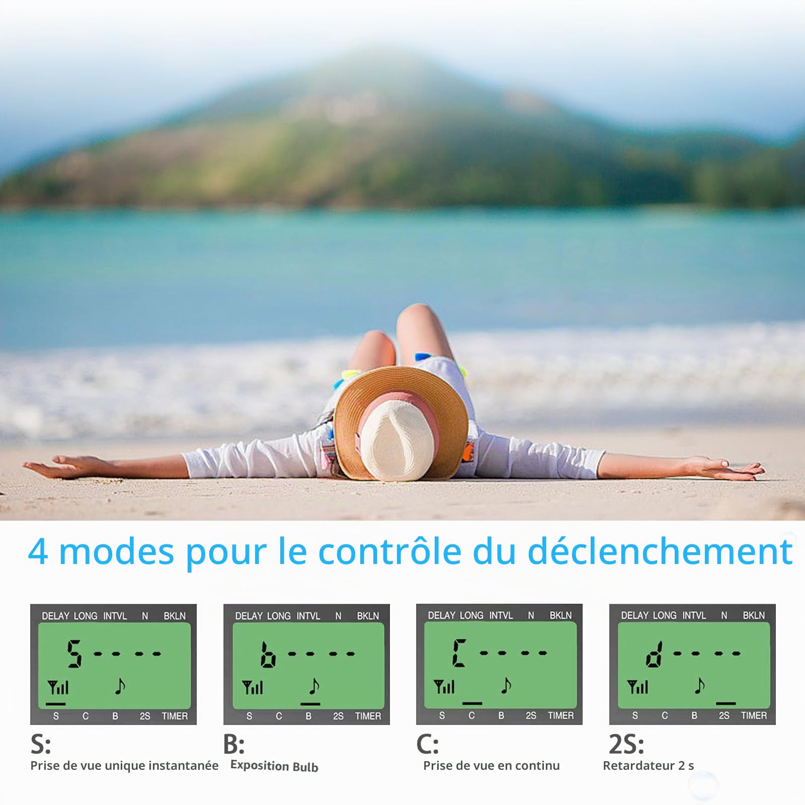 Déclencheur à Distance pour Nikon DF Z7 Z6 D750 D780 D610 D7200 D7500 D5000 D3300 D3100 Coolpix P1000 P7700 P7800