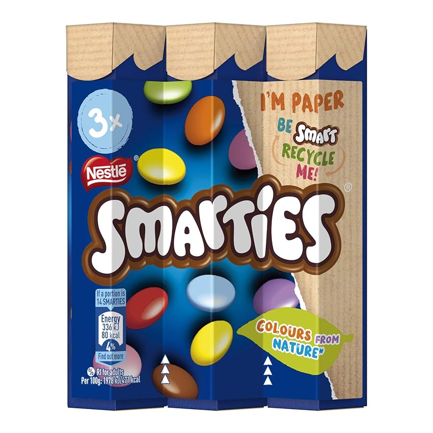 Immagine del prodotto Smarties Confetti Ripieni di Cioccolato al Latte, 3 x 34g