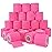 24 Pack Self Adhesive Bandage Wrap 2 Inch, Athletic Elastic Non Woven Cohesive Bandage for Sports, First Aid Medical, Wrist, Ankle Sprains, Swelling and Vet Wrap (Hot Pink)