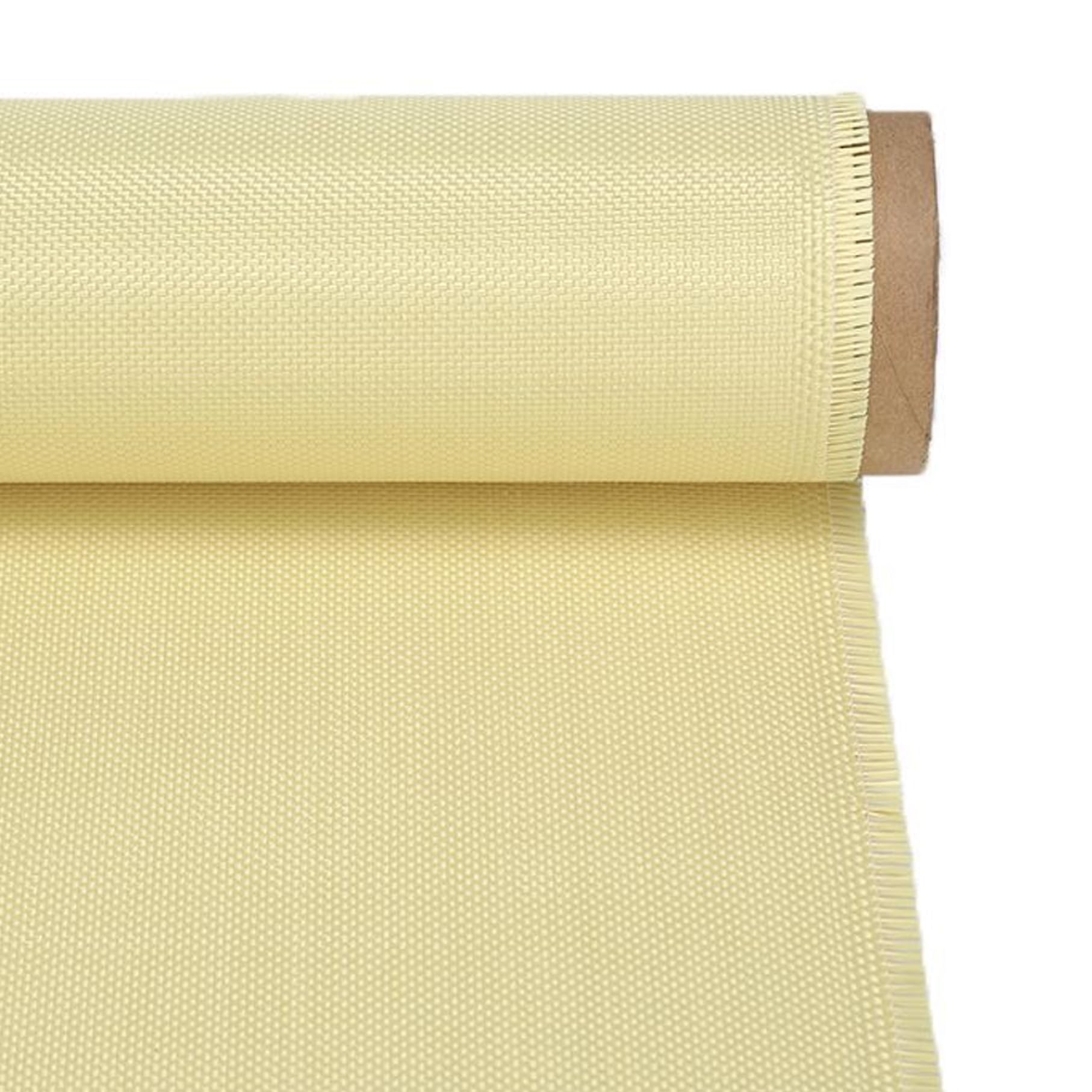 Tela Kevlar 1mx1m, Hoja Plegada de Kevlar 1500D 220G, Tela Amarilla de Alta Resistencia Resistente a Cortes de Tejido Liso de Aramida