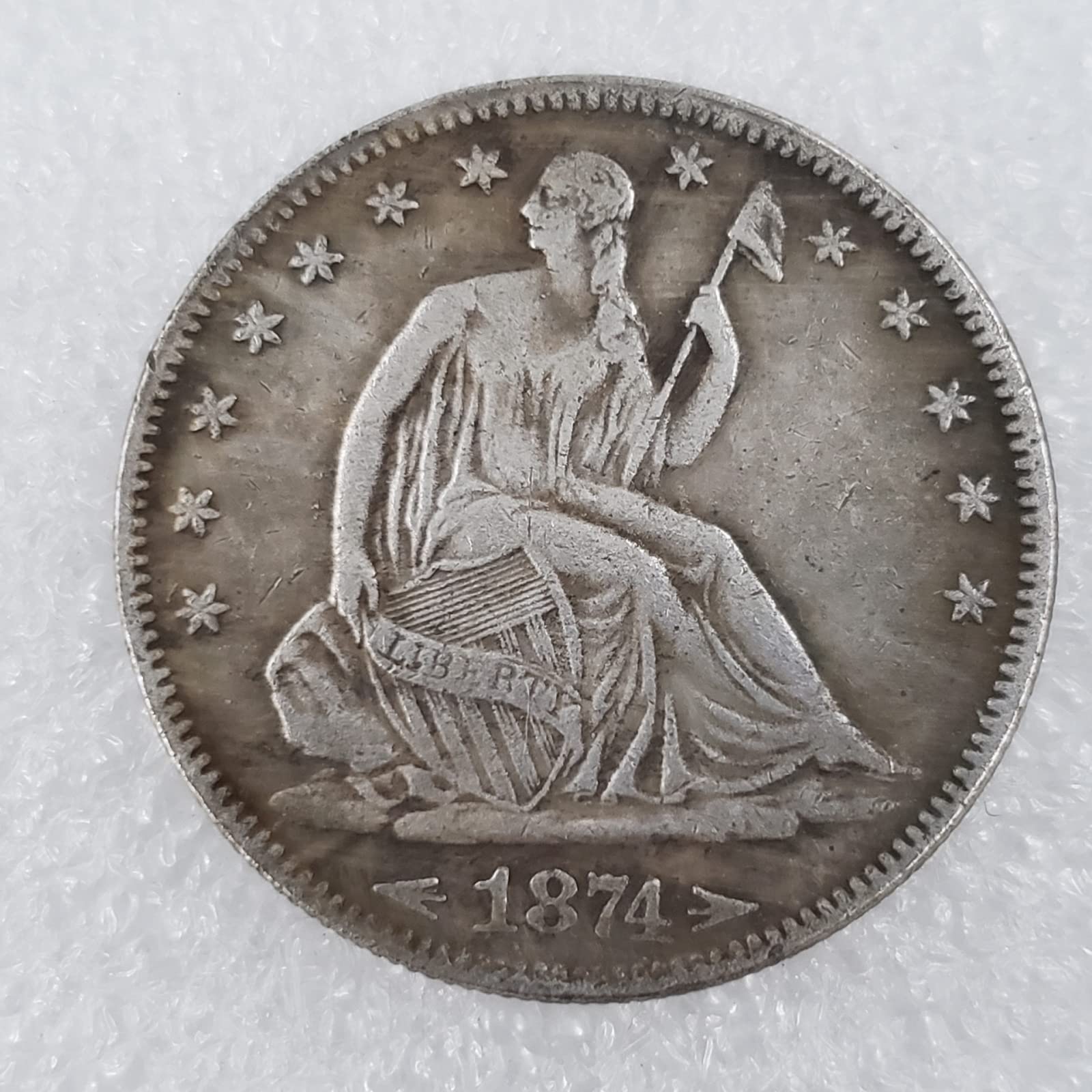 BoodLo Antique handicrafts with arrows American semicircular flag c C, p, s version commemorative coin, 1874S