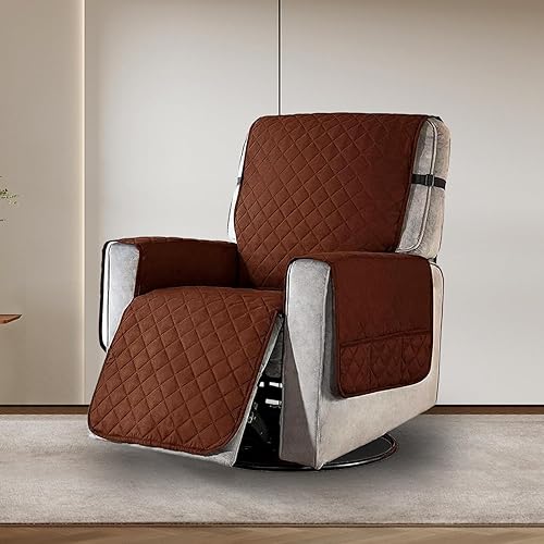 Miniatura 6 de Funda acolchada reversible para sofá reclinable funda para silla de 2 pulgadas de grosor protector de silla antideslizante funda de sofá lavable con