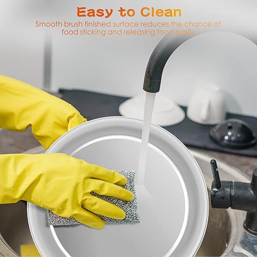 Miniatura 5 de Bokon 12 bandejas de 8 pulgadas para pizza, a granel, de aluminio, plateado, redondo, para tarta, bandeja antioxidante, para horno, hogar, cocina,