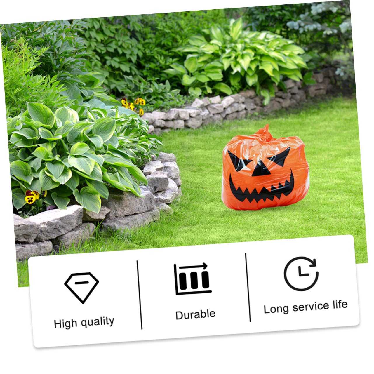 Yardwe 3 Sätze Weihnachts Mülls Äcke Aufbewahrungstaschen Für Den Garten Zusammenklappbar Halloween Klamotten Halloween Schmuck Beutel Mit Gefallenen Blättern Gartentasche 10 Stück * 3