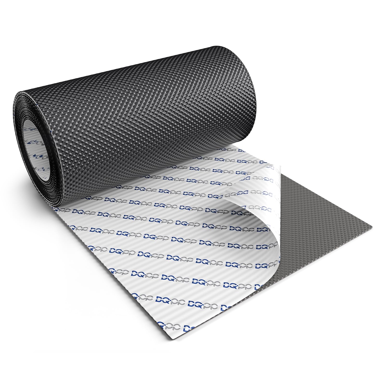 DQ-PP WANDANSCHLUSSBAND – Länge 5m – Breite 300mm – Graphit RAL 7016 – hochwertiges Aluminium und Butyl – Selbstklebend – Dach Kaminanschlussband 3D Struktur Dachabdeckung Aluminiumband