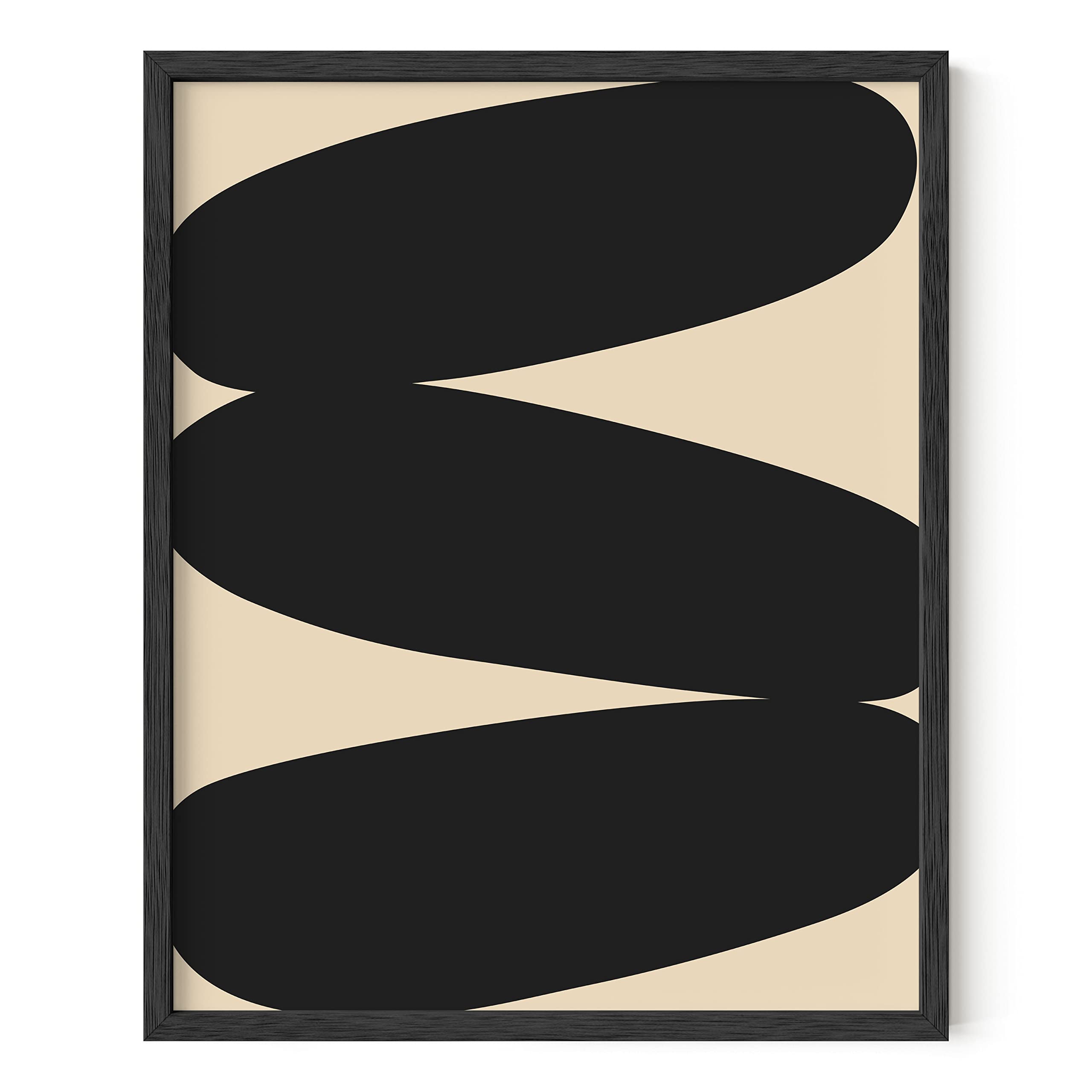 HAUS AND HUES Scandinavian Wall Art Abstract Art Prints - Mid Century Modern Art Wall Decor and Contemporary Abstract Bedroom Minimal Art and Neutral