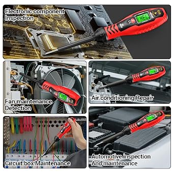 Multimeter with Voltage Tester Screwdriver Measures Non Contact Voltage Detector,Current,Resistance,Continuity,Diodes,Dual Range AC 11V/30V-1000V,Live/Null Wire Electric Tester with LCD Display