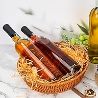 Vista 7 de DHSBTLS Paquete de 12 botellas de vidrio transparente de 12 oz/ 355 ml con tapas de corcho y envoltura de contracción, tapas con envoltura