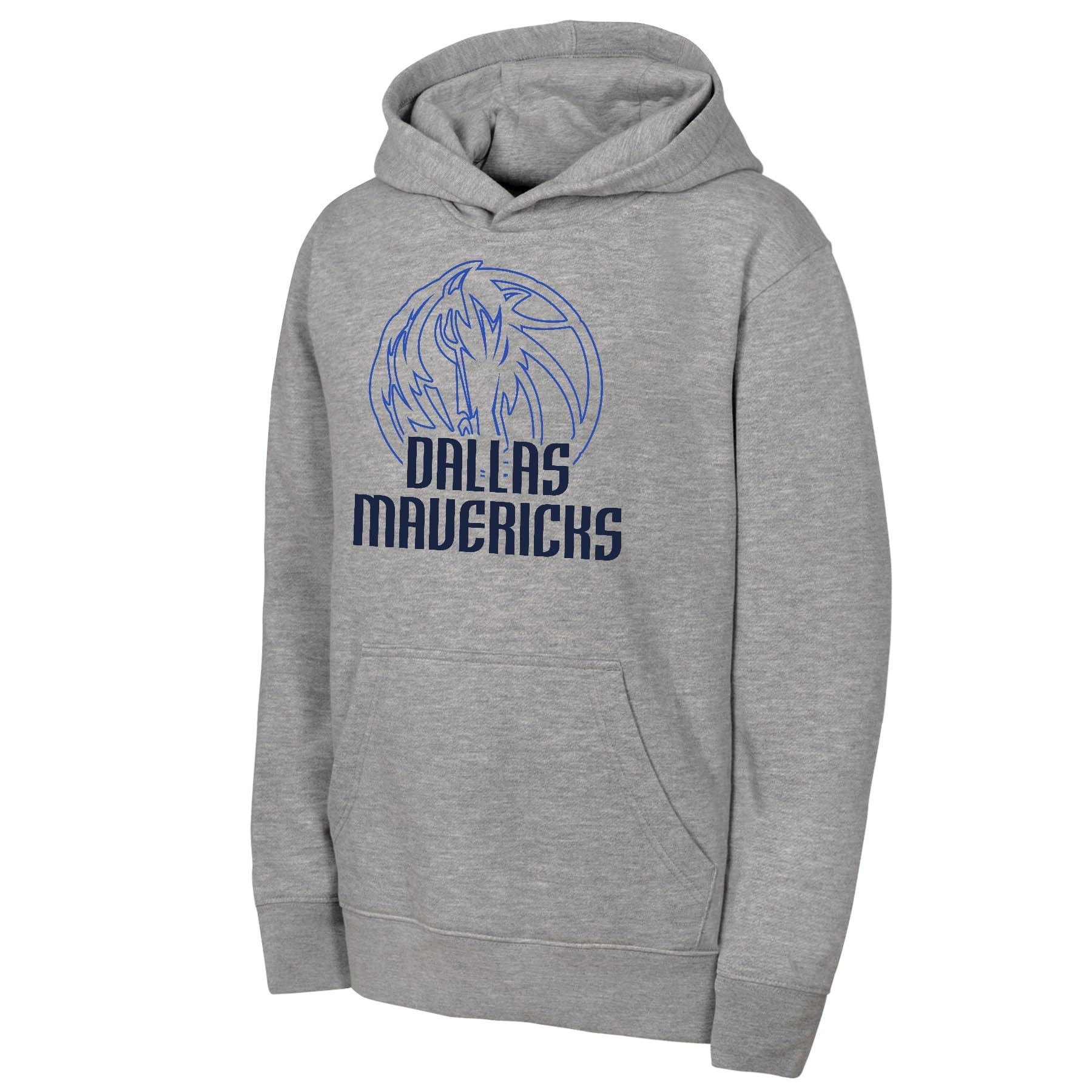 NBA Mens Fleece Hoodie, Heather Grey, XXL EU