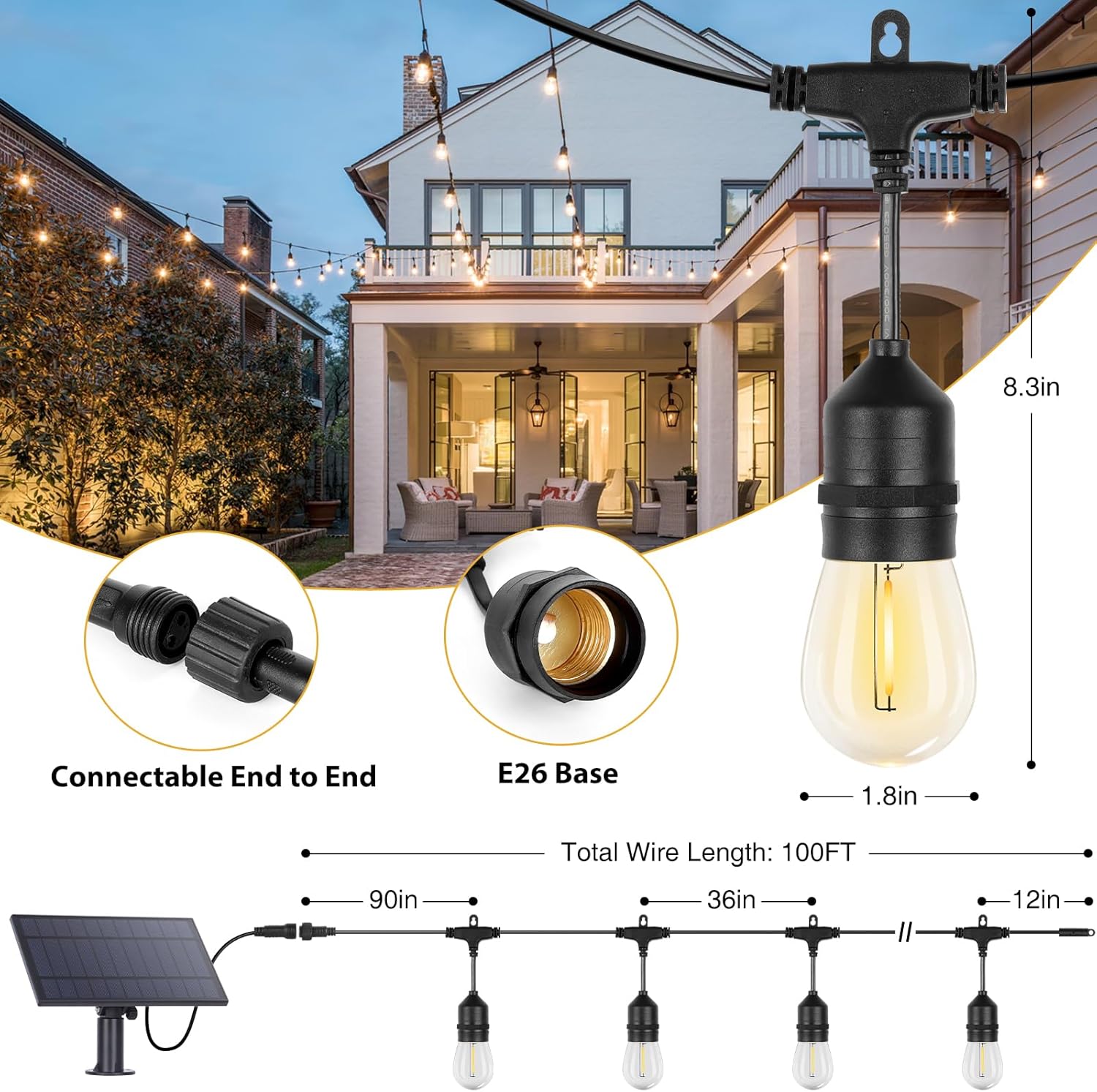 Illuminate Your Outdoors: ZJOJO 100FT Solar String Lights Review