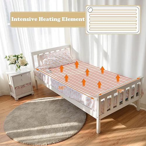 Miniatura 7 de WELLHUT Calentador de mesa de masaje, almohadilla de calefacción eléctrica con 3 ajustes de calor, protección contra sobrecalentamiento, lavable a