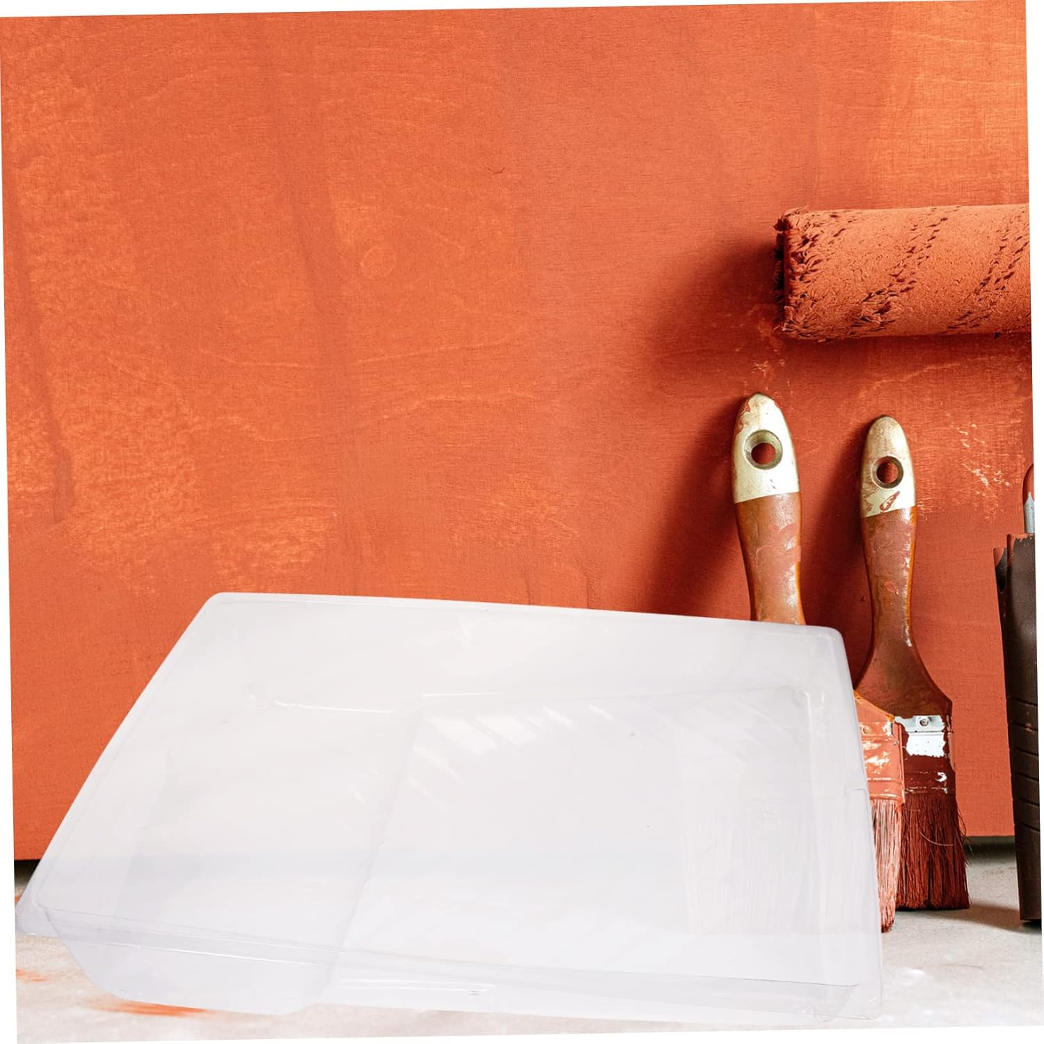 8pcs Transparent Paint Tray Liners Reusable Accessories for Paint Trays Easy Cleanup Prevent Cracking and Efficient Color Switching for Projects