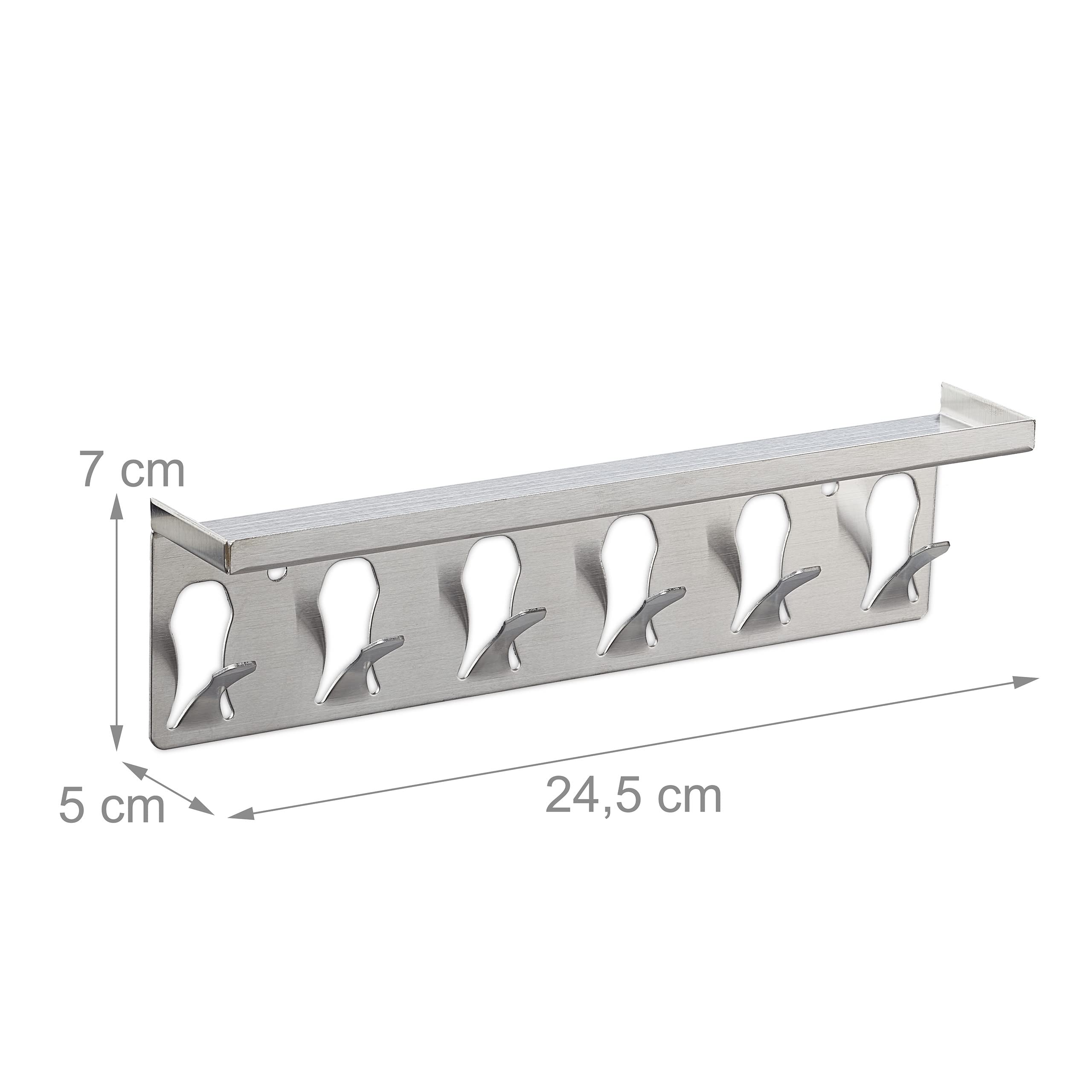 Nero per portachiavi mensola in acciaio inox per ganci portachiavi a parete cucina rack soggiorno per parete