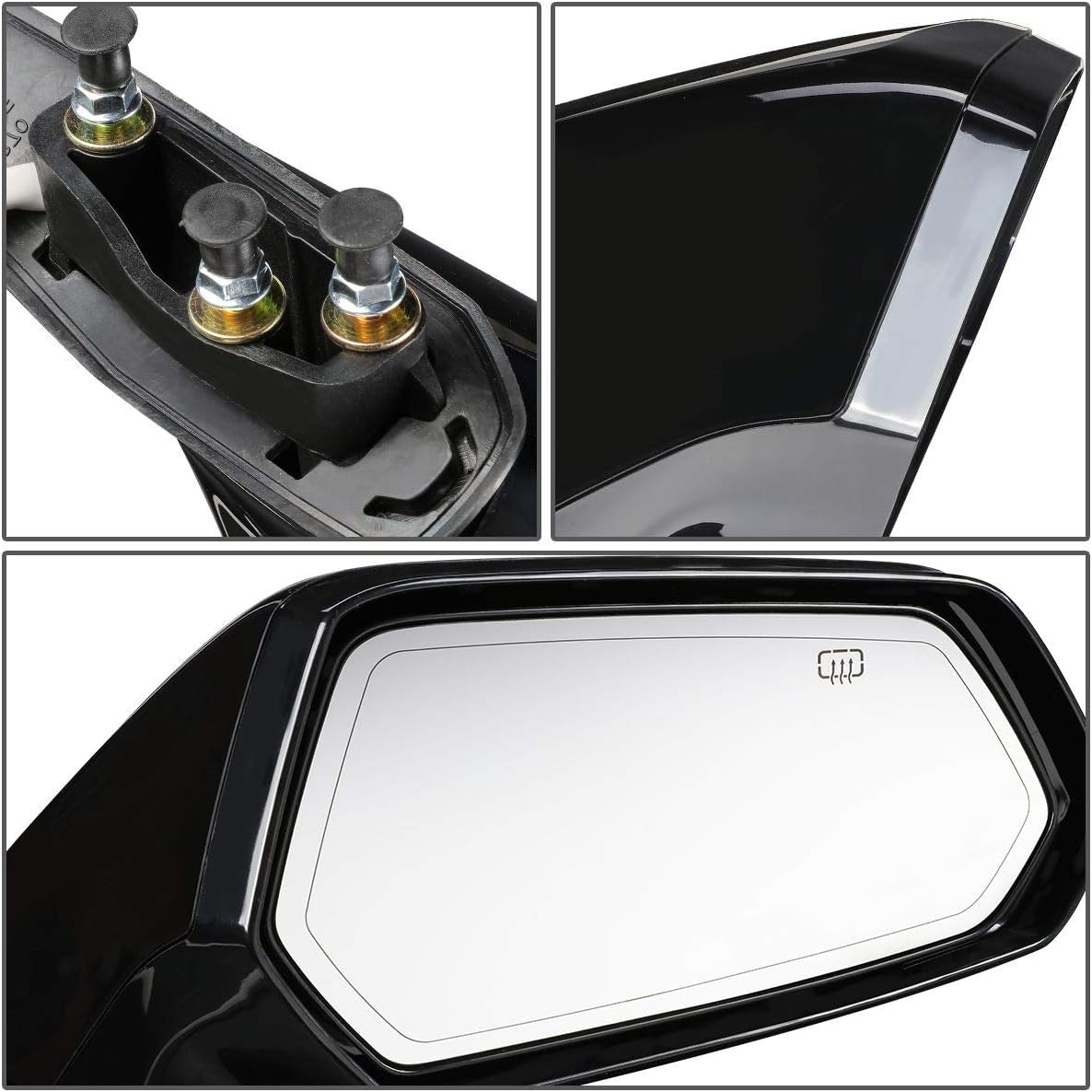 Auto Dynasty GM1321415 OE Style Powered+Heated Passenger/Right Side View Door Mirror Compatible with Chevy Camaro 10-15