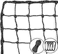 AOLIGEIJS 7x7 Baseball Softball Backstop Net - Durable Twisted Knotted PE Sports Netting for Backyard Batting Cage & Pitching Practice