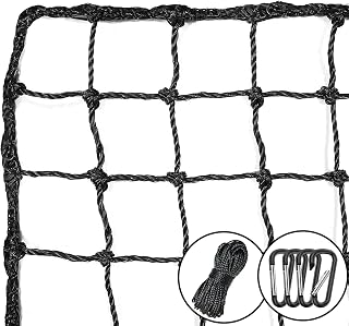 AOLIGEIJS 7x7 ft Baseball Softball Backstop Net - Durable Twisted Knotted PE Sports Netting for Backyard Pitching Cage Barrier