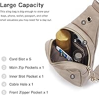 Vista 108 de Telena Riñonera pequeña para mujer, de cuero, cangureras, bolsa de pecho para mujer 3-camel marrón