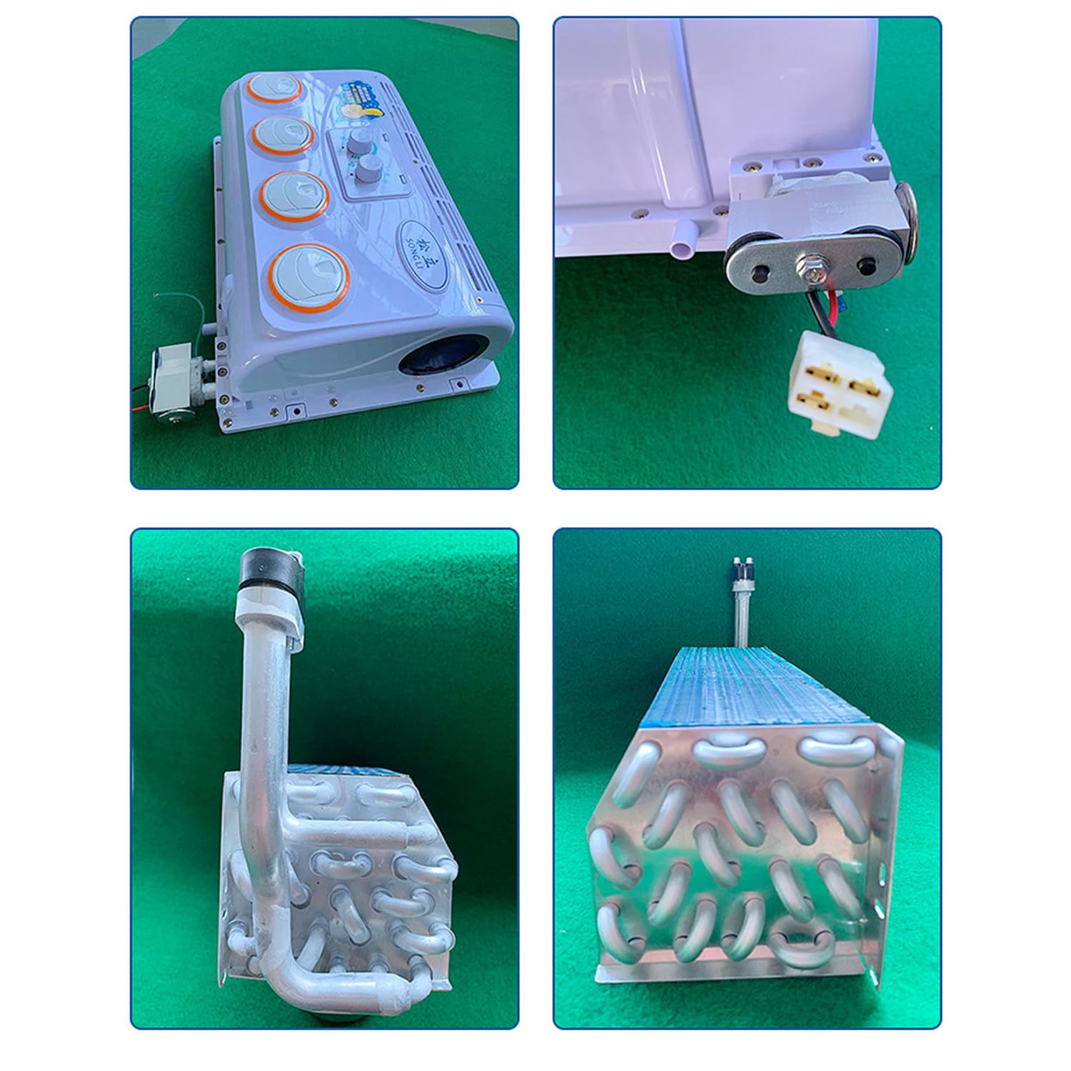 Aire acondicionado eléctrico de 12 V CC para techo de caravana, excavadora, autobús, furgoneta, sistema de refrigeración de vehículos agrícolas
