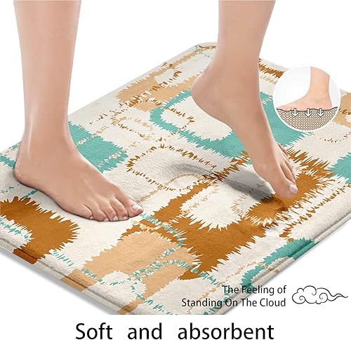 Miniatura 8 de Juego de baño geométrico marrón con cortina de ducha y alfombras y accesorios, juego de cortinas de ducha de leopardo con flores verde azulado,