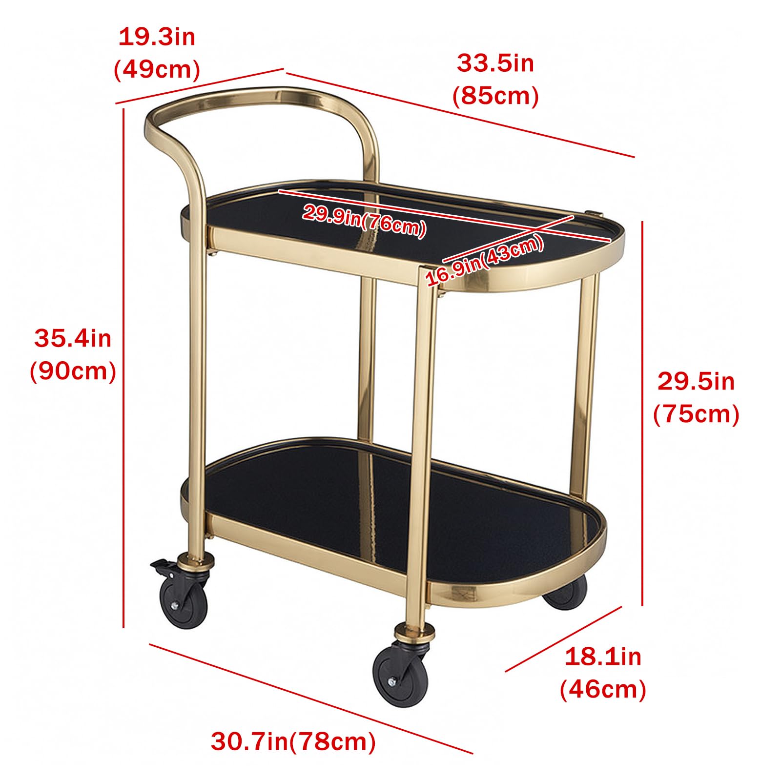 Carrello mobile da cucina con ruote bloccabili, in acciaio inox, per casa, bar, soggiorno, cucina, hotel