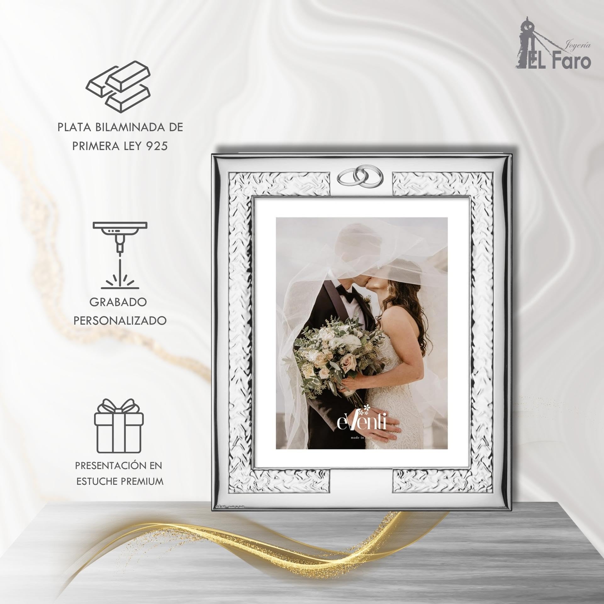 El Faro JOYERIA Marco Fotos Personalizado 20x25 Bodas Novios