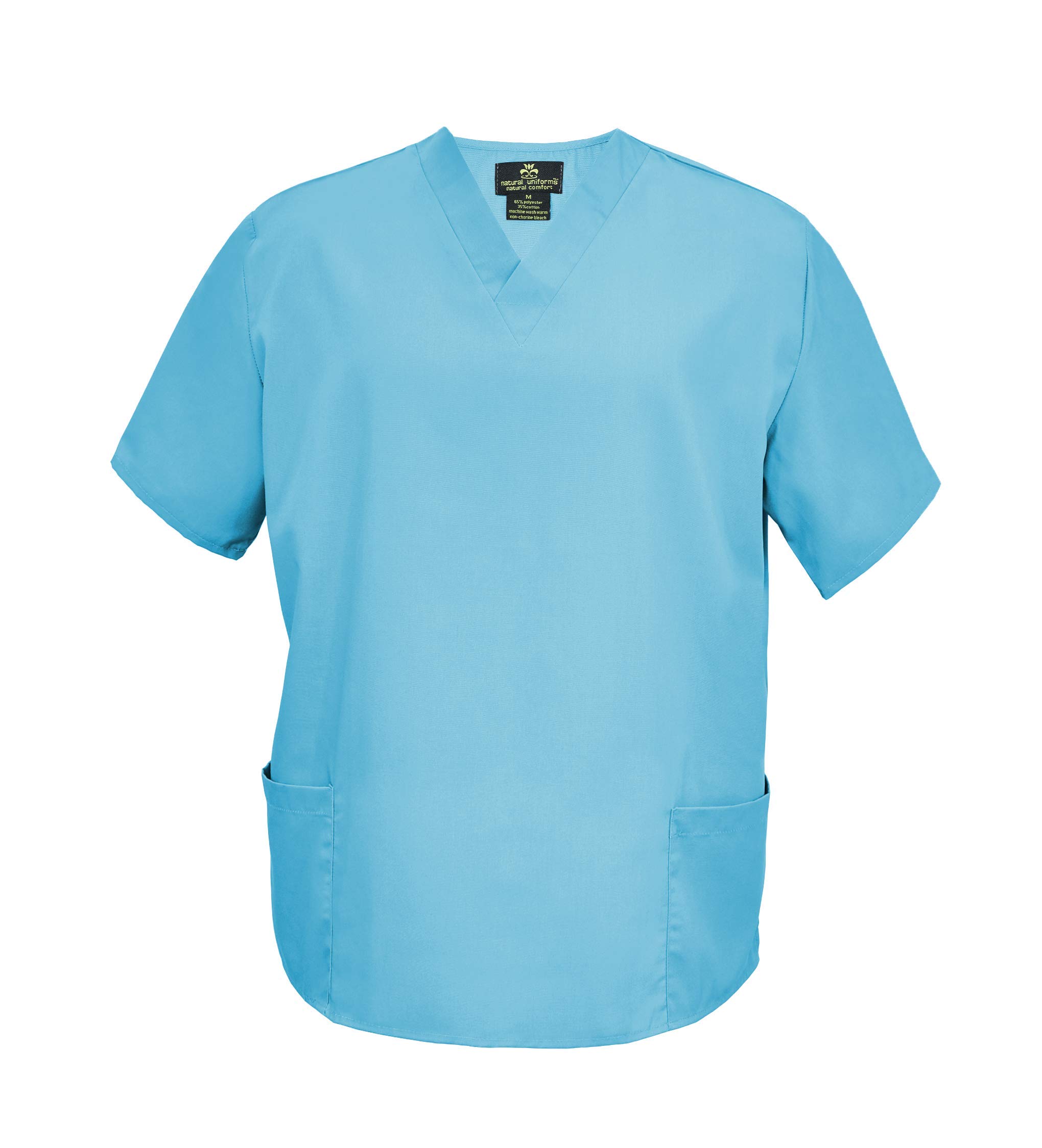 M&M Scrubs Men's Scrub Set Medical Scrub Tops and Pants (X-Small, Water Blue)