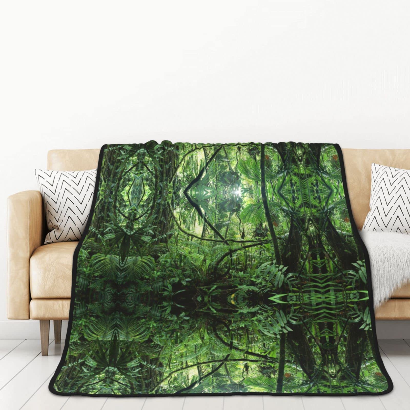Couverture forêt tropicale chaude légère en flanelle double face