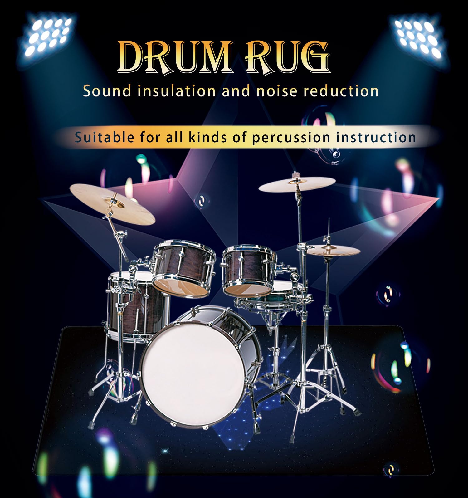 Tappetino Insonorizzato,Tappeto per Batteria,Drum Carpet per