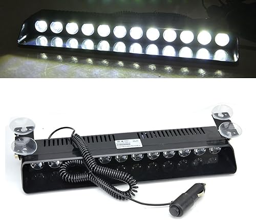 Miniatura 8 de 12 LED parabrisas luz de advertencia 12W 12V tablero interior coche camión emergencia estroboscópica luz flash (azul)
