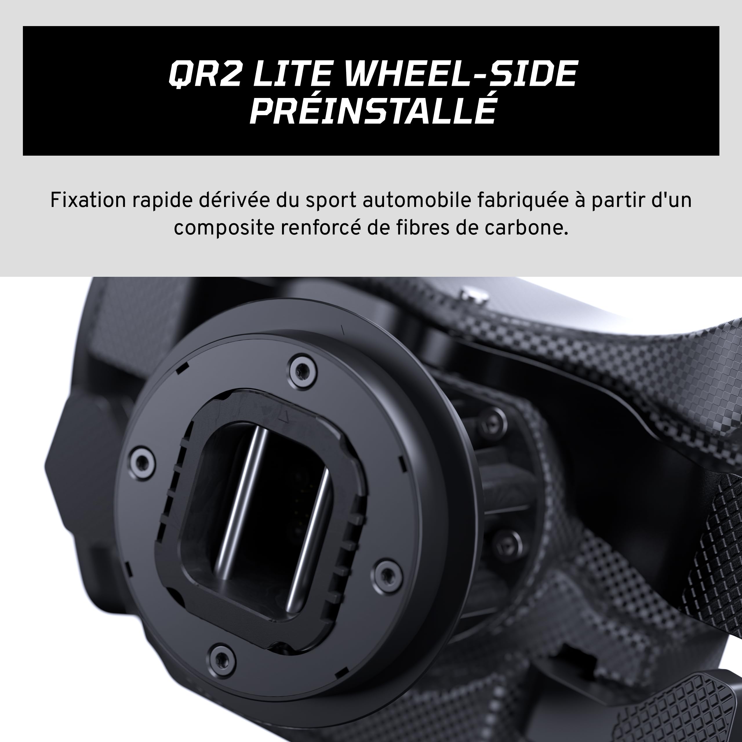 FANATEC Simulation de Course CSL Volant GT3 – PC, Xbox Series X|S | QR2 Lite Wheel-Side Préinstallé, Poignées Caoutchouc, Levier de Vitesse Magnétique, Deux Palettes Analogiques, Écran OLED
