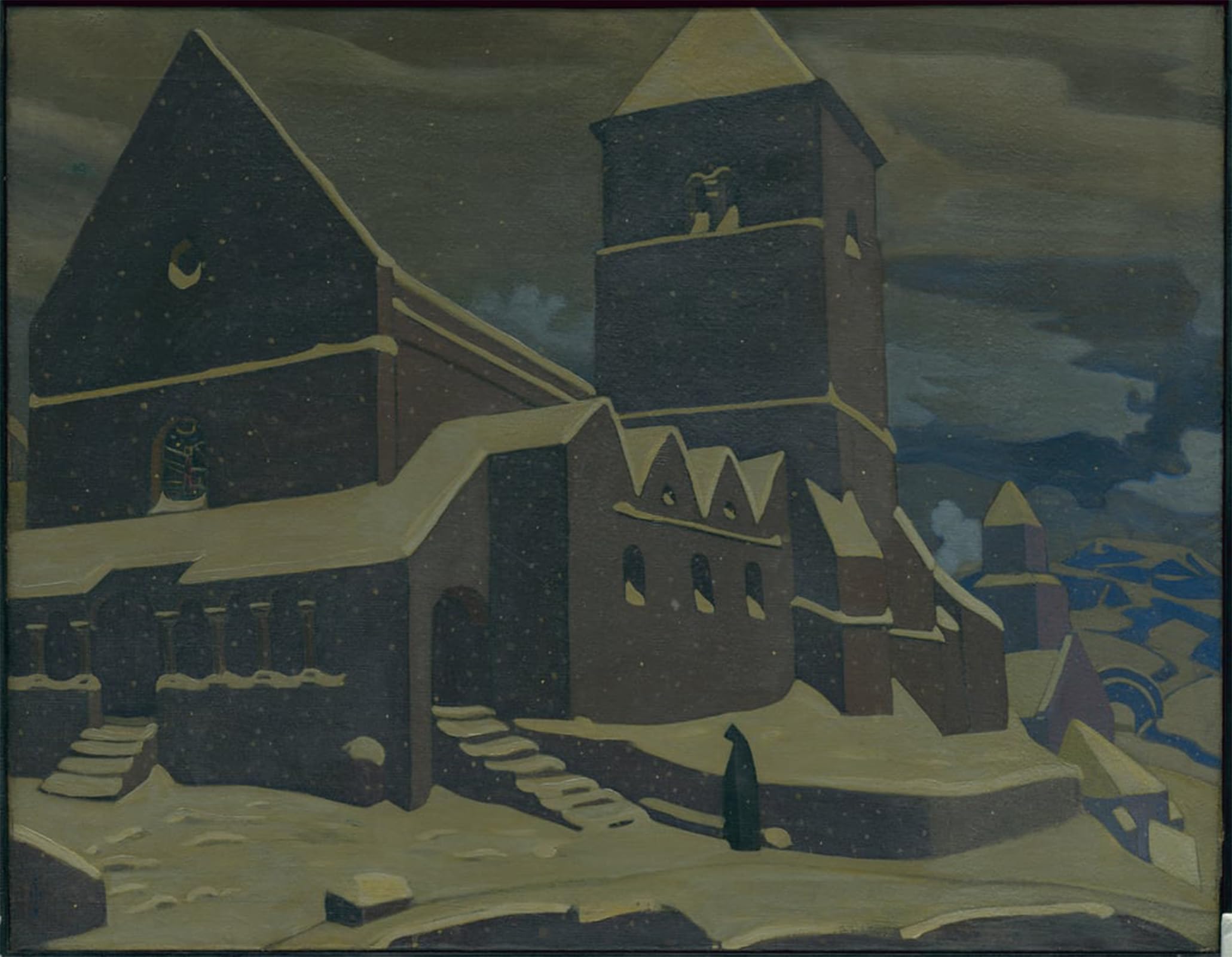 POSTERIIk Vintage Classic Picture Landscape Artwork Repentance by Nicholas Roerich Portrait Canvas Painting for Office Home Decor 60x90cm