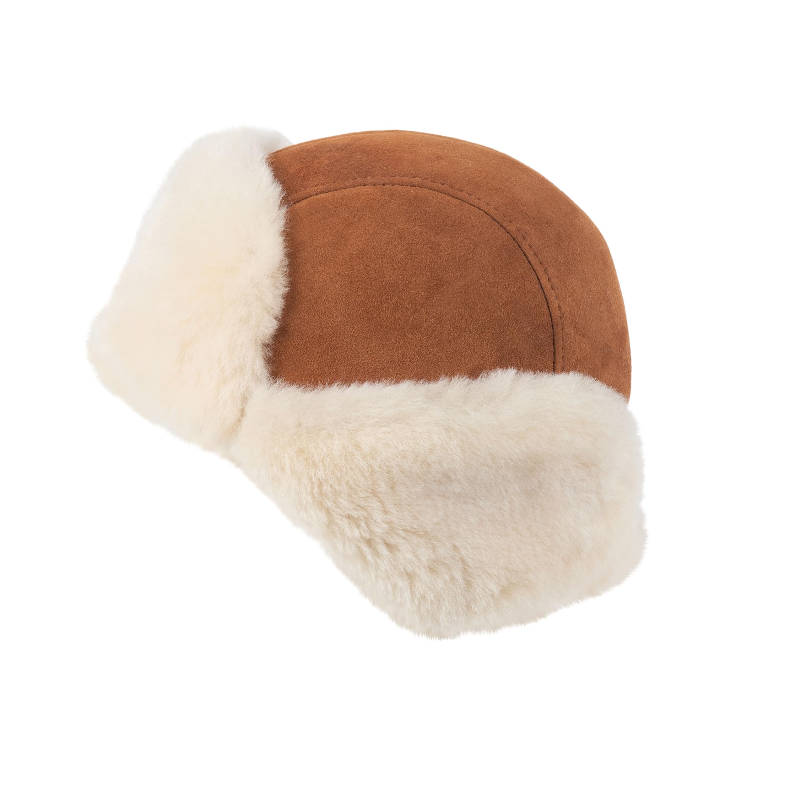 Zessano Leder Flieger Russische Ushanka Trapper Winter Pelz Hut - Unisex Shearling 100% Leder Schaffell Hüte für Männer Frauen