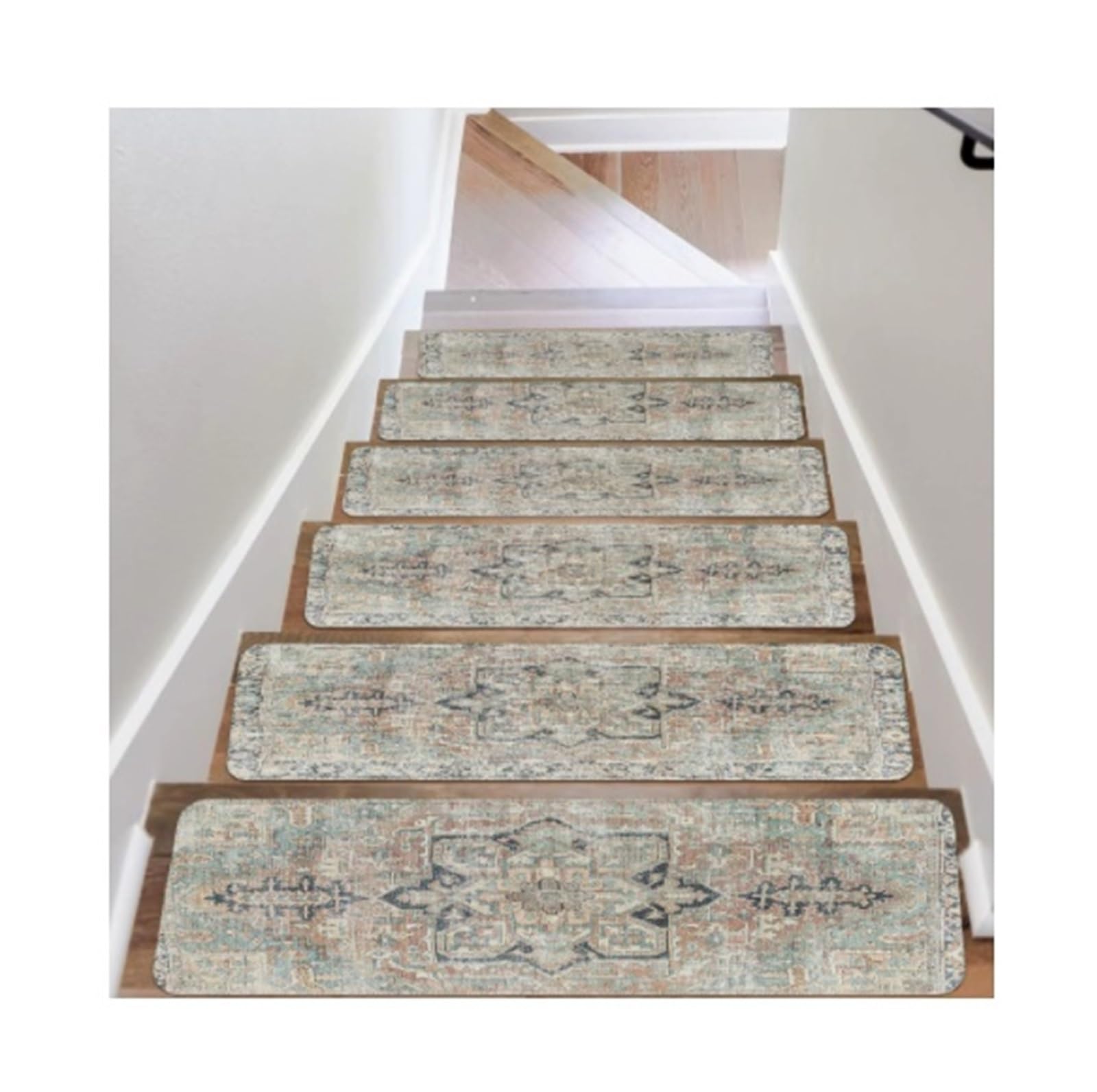 Usohjz Color 05 15 Pcs Carpet Stair Treads For Wooden Steps Indoor Peel And Stick Non Slip Staircase Step Reusable For Protect(Color 05)