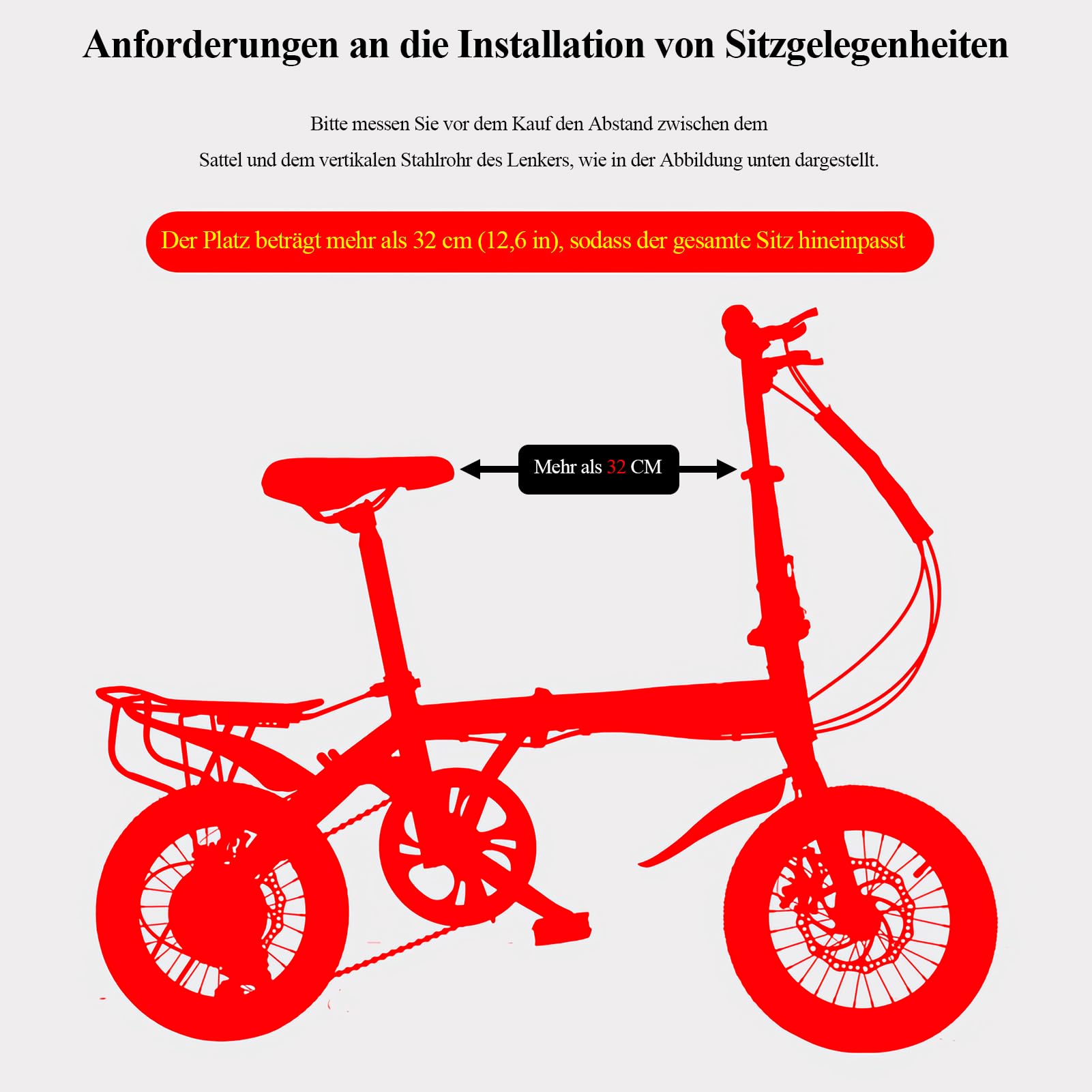 Fahrradsitz Kinder Vorne, Upgraded Kindersitz Fahrrad Borne mit weicher Rückenlehne, Harte Sitzpolster, Pedalunterstützung, für Klapprad, MTB Vordersitz