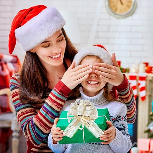 Miniatura 7 de Paquete de 12 lazos grandes de 6 pulgadas para envolver regalos, lazos de cinta para cestas de regalo de boda, lazos para envolver cajas o