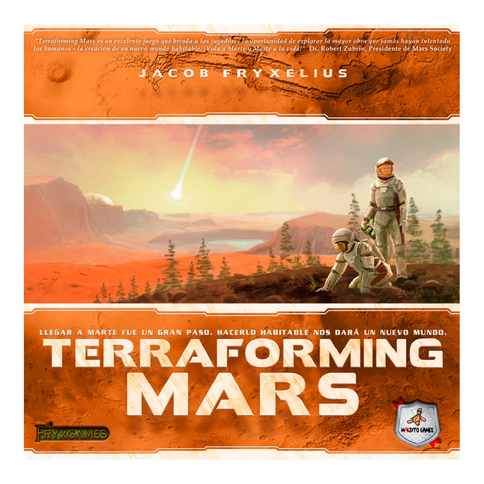 Maldito Games - Terraforming Mars | Juego de Mesa Estratégico de Contrucción y Cartas, Corporaciones en Marte, Eurogame para 1-5 Jugadores (MLDG167791)