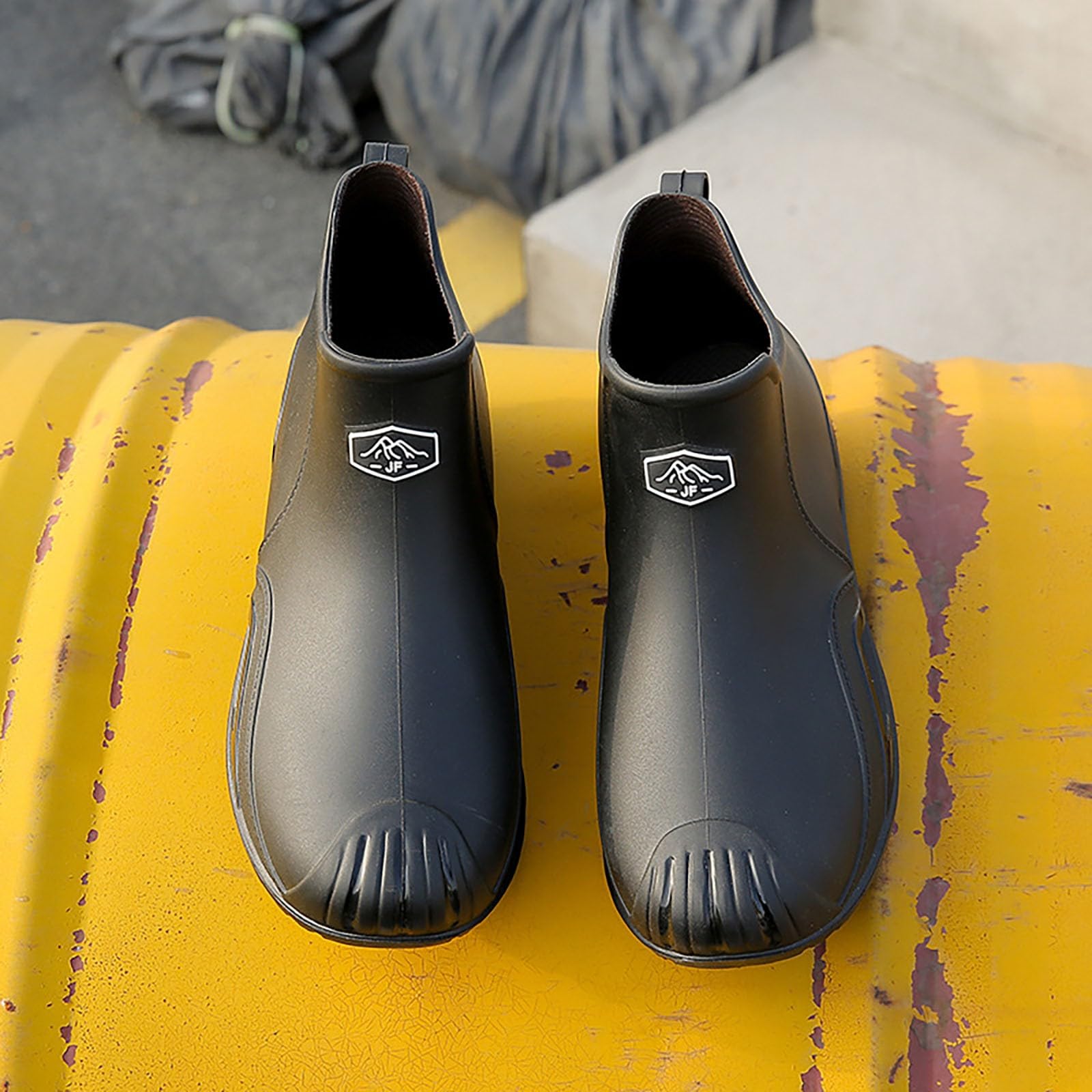 Botas de goma cortas para hombre, botas de lluvia, zapatos de goma, impermeables, botas de goma, botas de jardín, botas de Wellington, botas de lluvia antideslizantes, botas de lluvia para exteriores