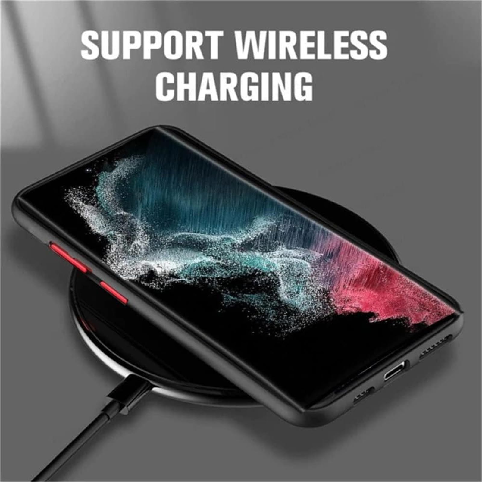 Amazon.co.jp: ワイヤレス充電対応 Galaxy S22 Ultra ケース マット 