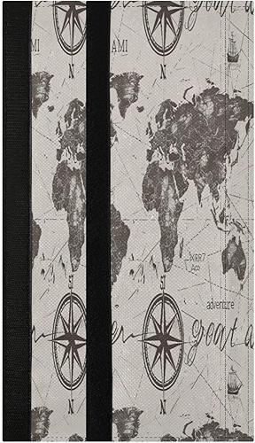 STAYTOP 2 peças de capas de maçaneta de geladeira com mapa do mundo retrô, capas de maçaneta para geladeira e forno de micro-ondas, mantenha seu aparelho de cozinha limpo de pingos, óleo