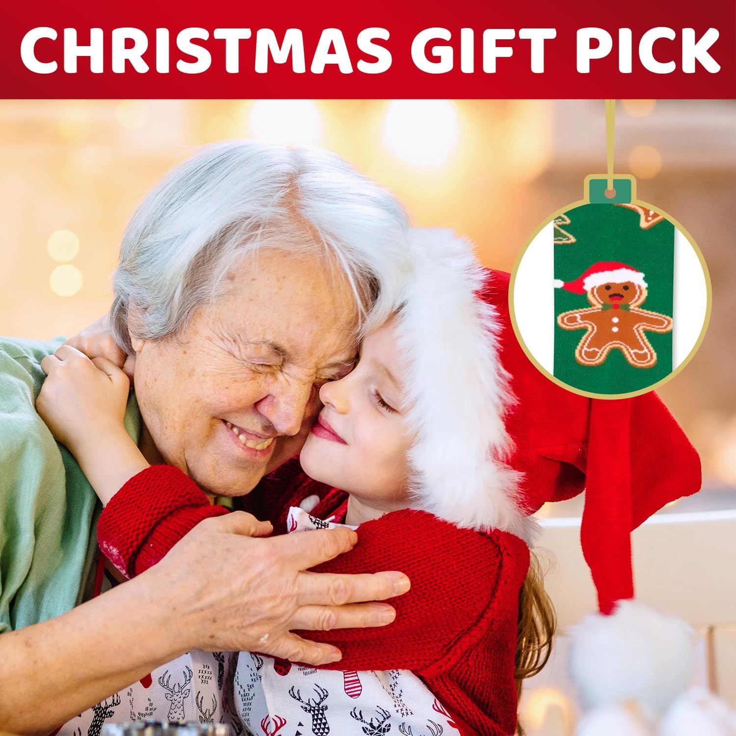 HAPPYPOP Christmas Socks for Boys Girls - Secret Santa Gifts Xmas Stocking for Kid with Card - Image 6