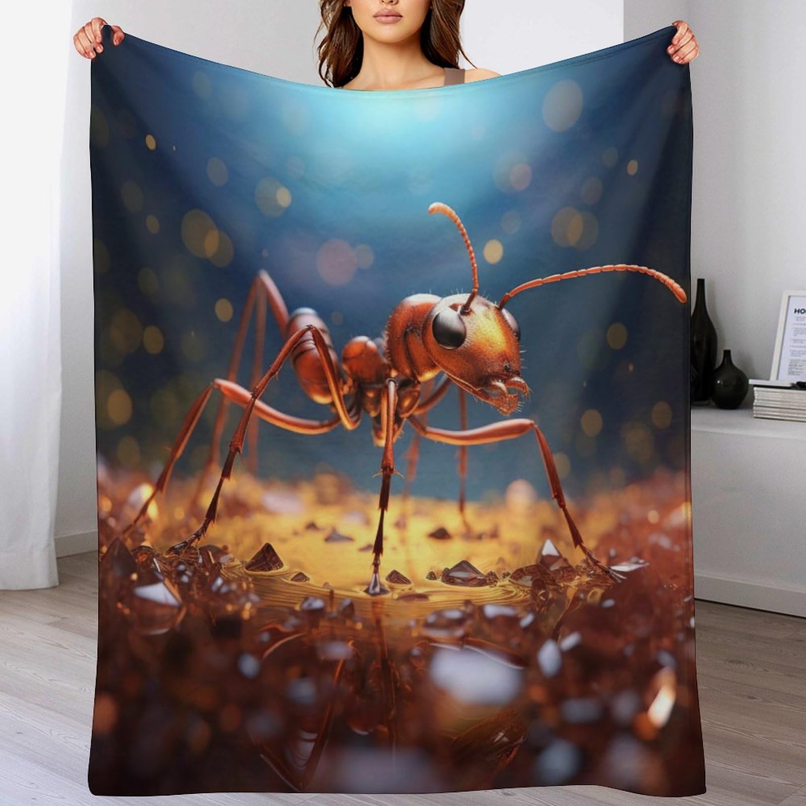 Couverture de luxe à chaud à jet polaire Fourmi en flannel douce 100x130cm