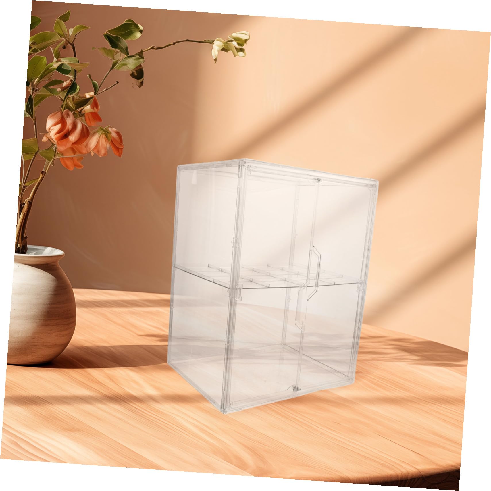Healvian Babyflaschen Platzsparend aus Acryl Aufbewahrungsständer mit 2 Ebenen und Doppeltem Design für Schnuller Babynahrungsbehälter im Modernen Kinderzimmer oder Schrank