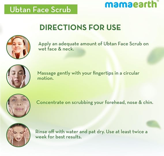 Mamaearth Ubtan Scrub For Face with Turmeric & Walnut - 100g