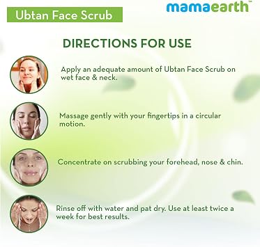 Mamaearth Ubtan Scrub For Face with Turmeric & Walnut - 100g