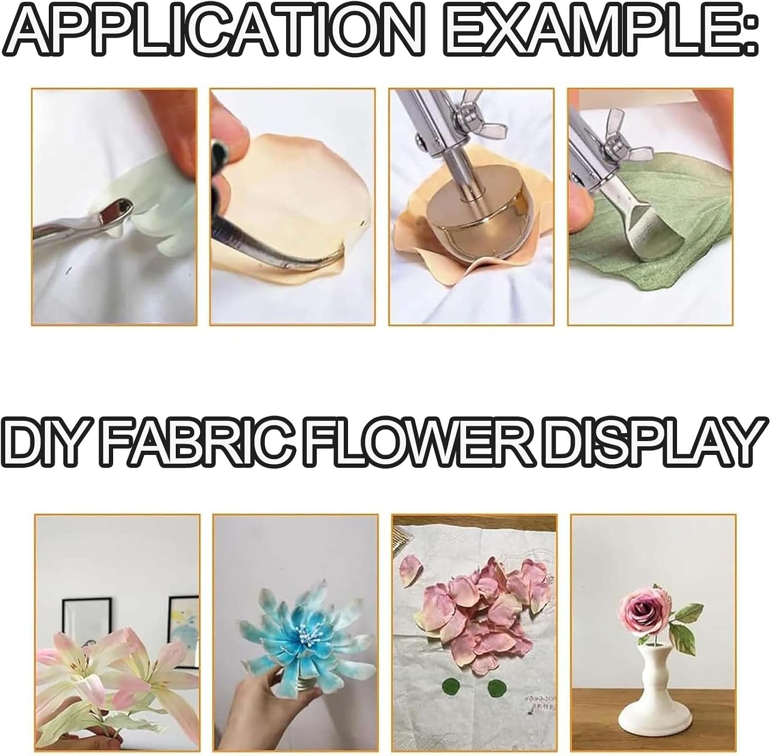Electric Fabric Flower Maker, 18 Heads Fabric Flower Ironing Machine with Adjustable Temperature, Petal Shaping Tool Set for DIY Artificial Flower and Handmade Crafts