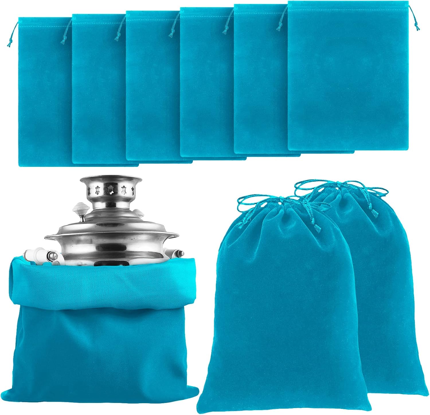 Ferraycle 6 Pcs Silver Storage Bags Anti Tarnish Storage