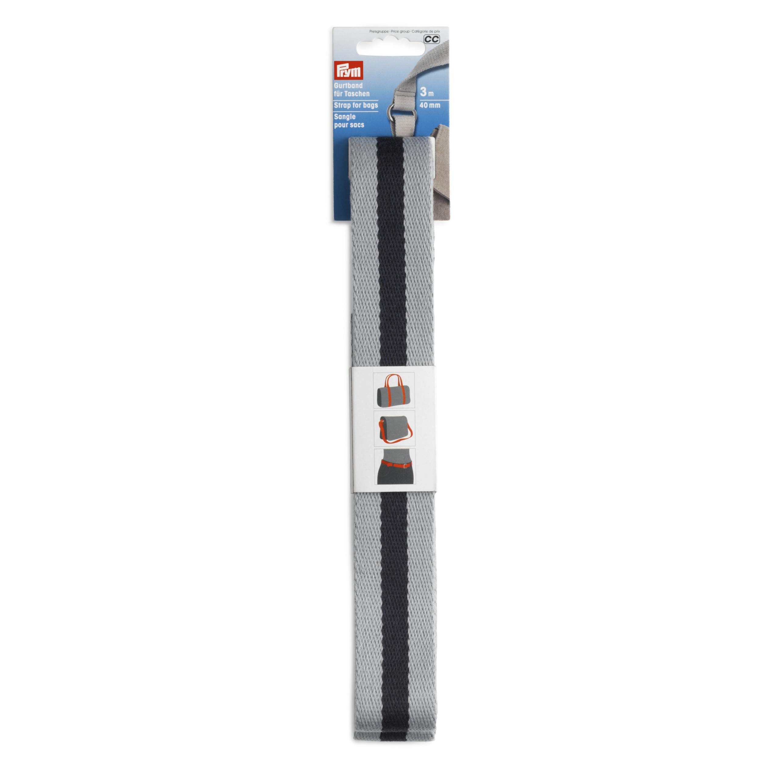 Prym Grey & Navy Bag Strap Webbing